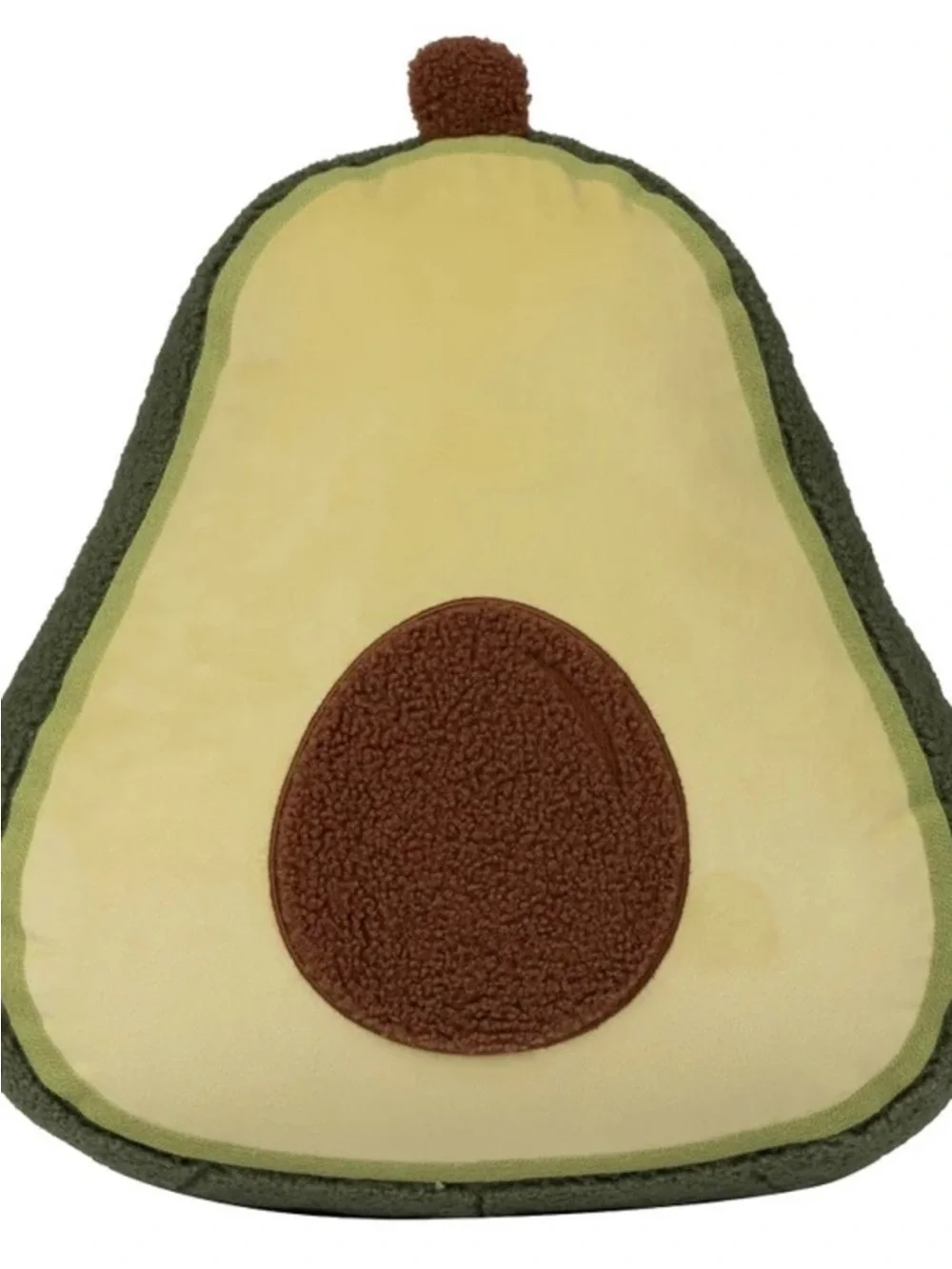 Green Brown Plush Avocado Decor Decorative Plushie Throw Accent Pillow